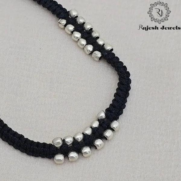 Black_Silver_Adorable_Balled_Nazariya_Anklet_For_Women