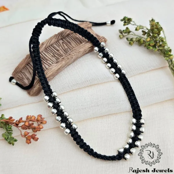 Black_Silver_Adorable_Balled_Nazariya_Anklet_For_Women