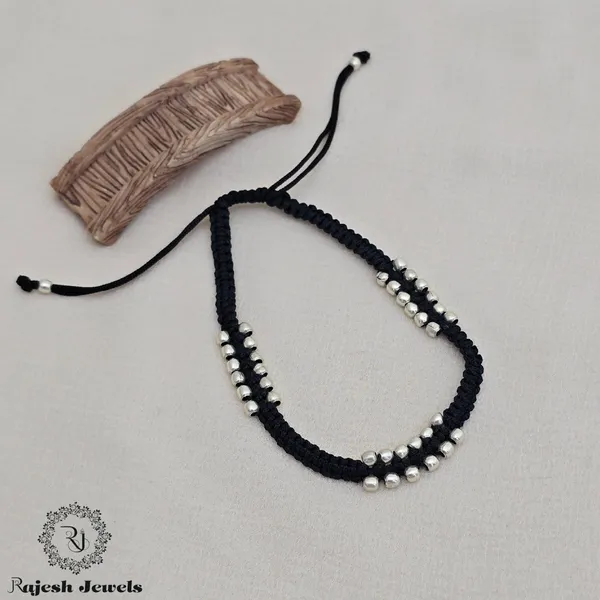 Black_Silver_Adorable_Balled_Nazariya_Anklet_For_Women