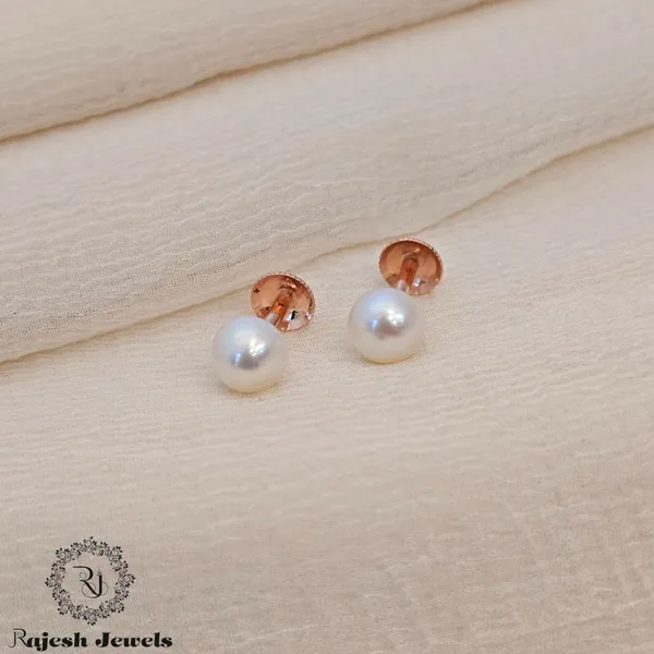Silver_Classy_Pearl_Rosegold_Stud_Earrings_For_Women