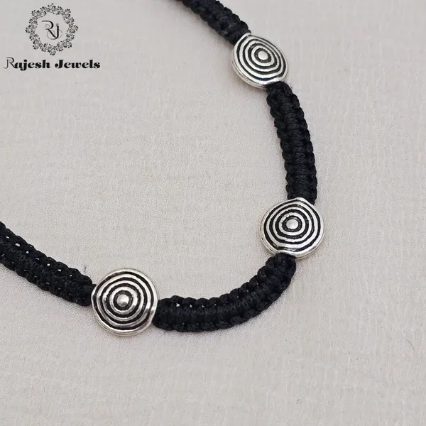 Black_Silver_Elegant_Silver_Nazariya_Anklet_For_Women