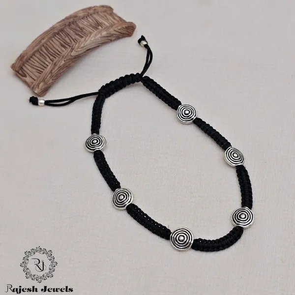 Black_Silver_Elegant_Silver_Nazariya_Anklet_For_Women