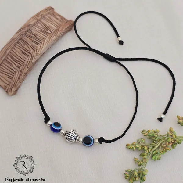 Black_Silver_Sleek_Evil_Eye_Nazariya_Anklet_For_Women