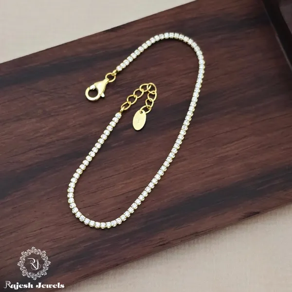 Silver_Classic_Cz_Gold_Plated_Bracelet_For_Women