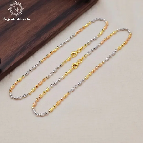 Gold_Silver_Beautiful_3_Tone_Sleek_Anklet_For_Women