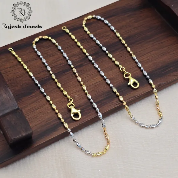 Gold_Silver_Beautiful_3_Tone_Sleek_Anklet_For_Women