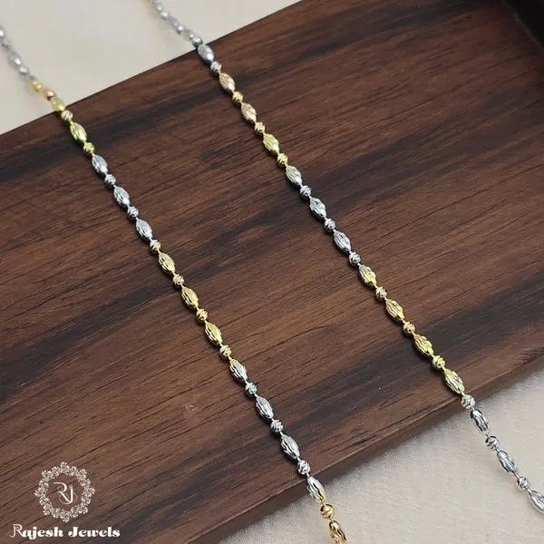 Gold_Silver_Beautiful_3_Tone_Sleek_Anklet_For_Women