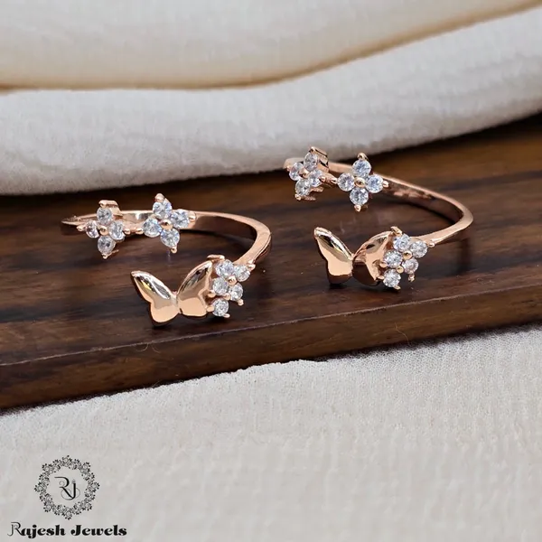 Rose_Gold_Silver_Butterfly_Cz_Rosegold_Top_Adjustable_Toerings_For_Women