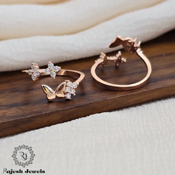 Rose_Gold_Silver_Butterfly_Cz_Rosegold_Top_Adjustable_Toerings_For_Women