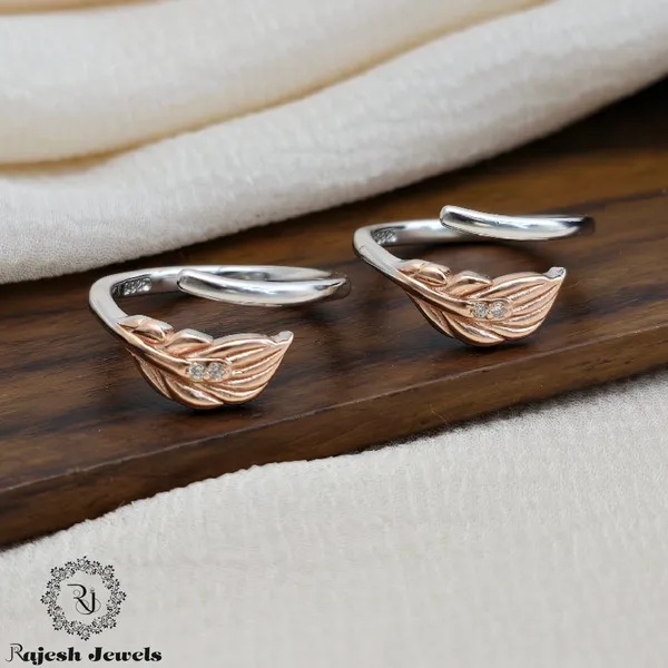 Rose_Gold_Silver_Blossomy_Dual_Tone_Toerings_For_Women