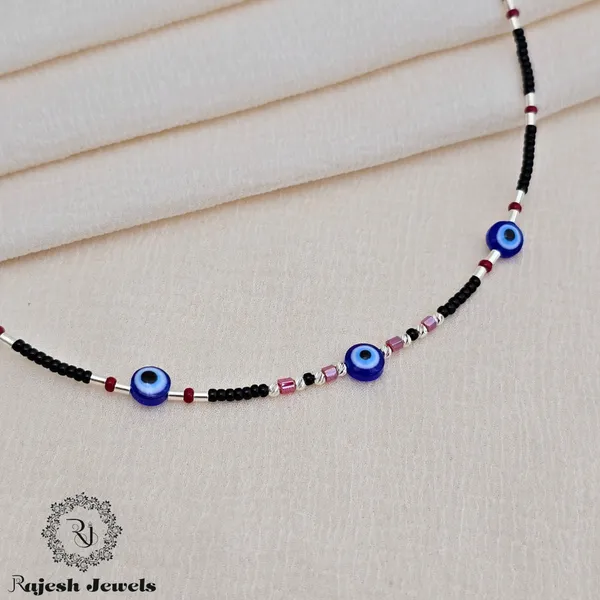 Black_Silver_Superb_Triple_Evil-Eye_Nazariya_Anklet_For_Women