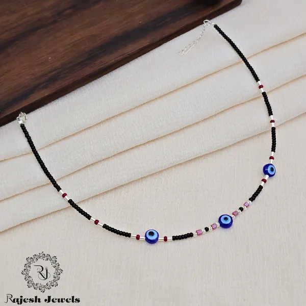 Black_Silver_Superb_Triple_Evil-Eye_Nazariya_Anklet_For_Women