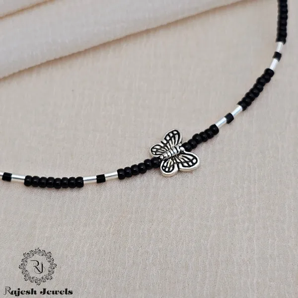Black_Silver_Cute_Butterfly_Anklet_For_Women