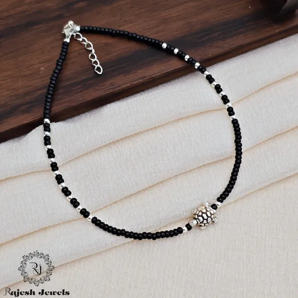 Black_Silver_Tortoise_Single_Nazariya_Anklet_For_Women