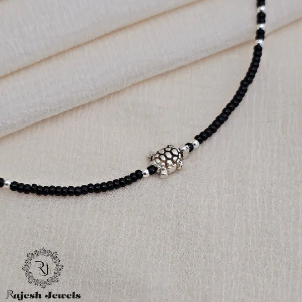 Black_Silver_Tortoise_Single_Nazariya_Anklet_For_Women