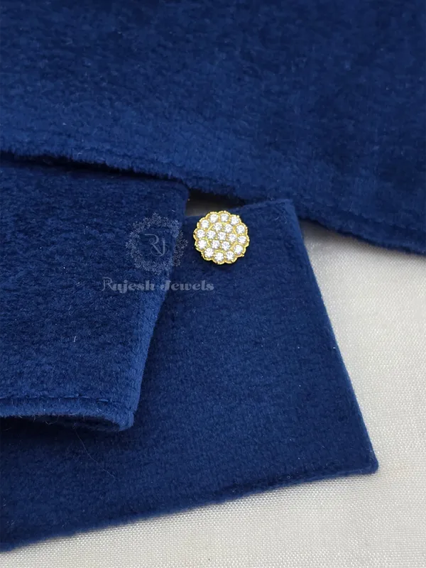 White_Silver_Superb_Cz_Gold_Polished_Nose_Pin_For_Women