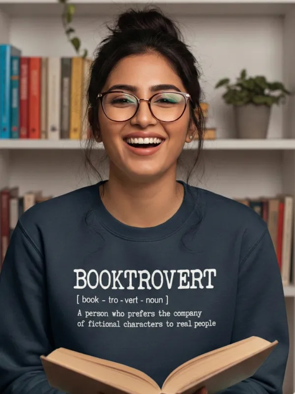 Booktrovert_Unisex_Sweatshirt_Navy_Blue