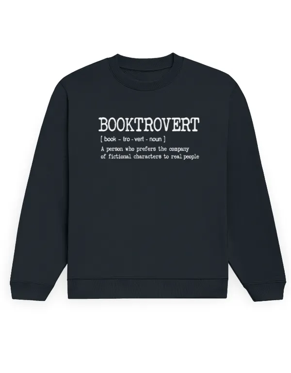 Booktrovert_Unisex_Sweatshirt_Navy_Blue