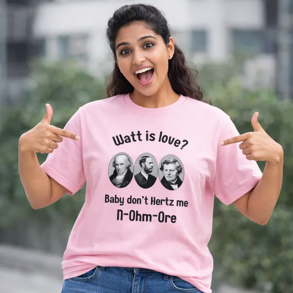 Watt_is_Love_Unisex_Tshirt_Pink