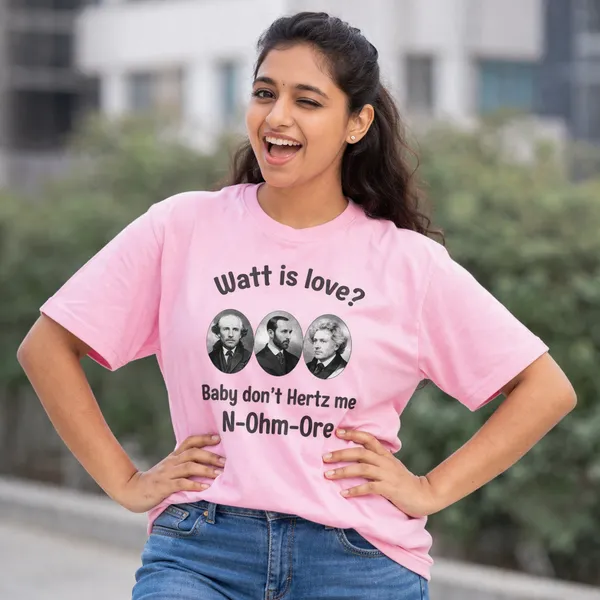 Watt_is_Love_Unisex_Tshirt_Pink