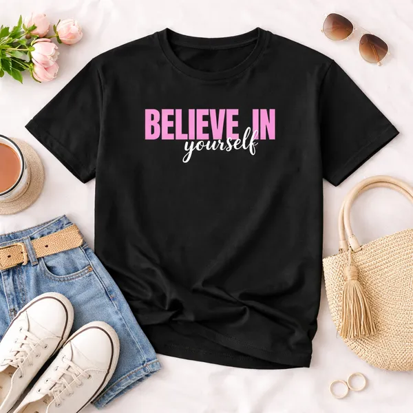 Believe_Unisex_Tshirt_Black