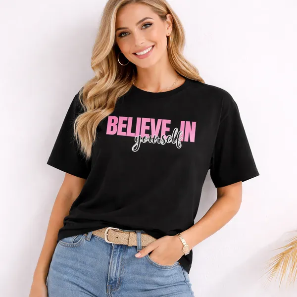 Believe_Unisex_Tshirt_Black