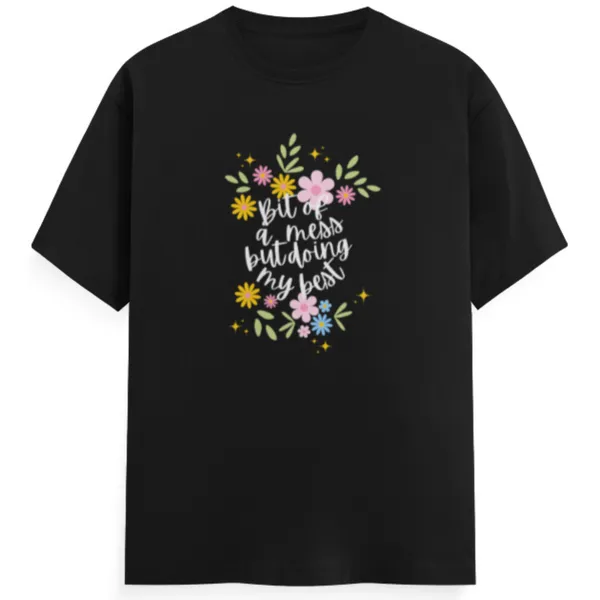 BitOfAMess_Unisex_Tshirt_Black
