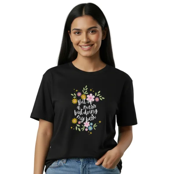 BitOfAMess_Unisex_Tshirt_Black