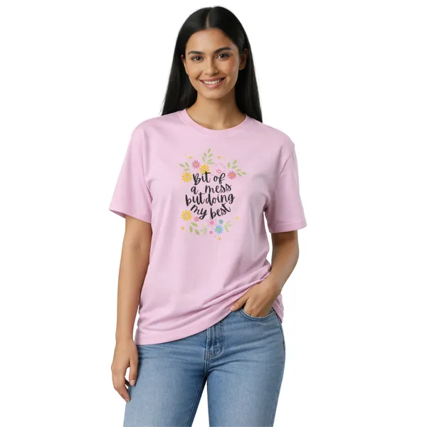 BitOfAMess_Unisex_Tshirt_Pink