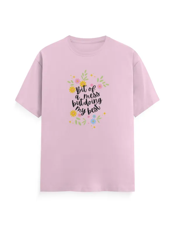 BitOfAMess_Unisex_Tshirt_Pink