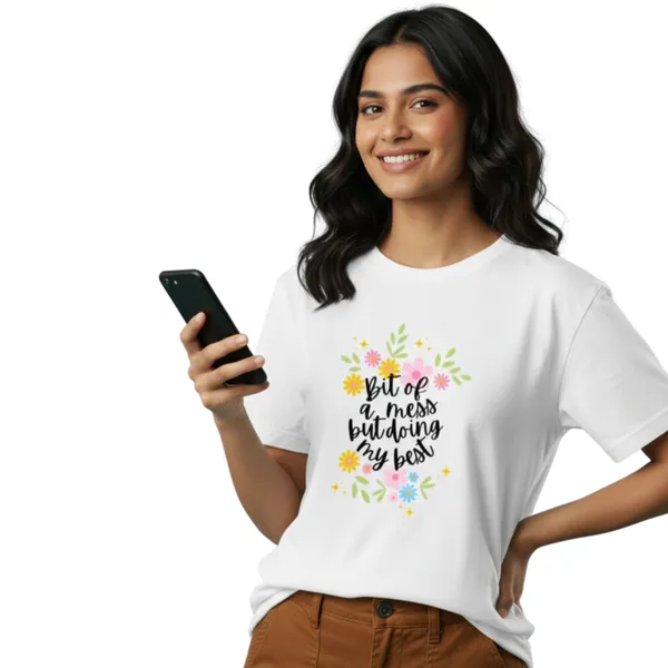 BitOfAMess_Unisex_Tshirt_White