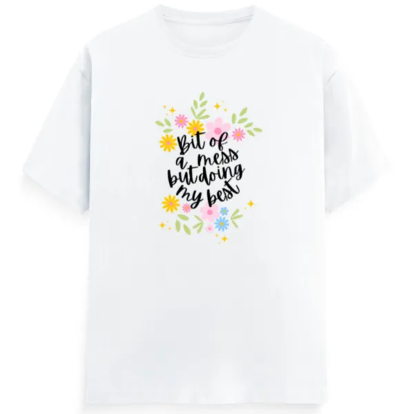BitOfAMess_Unisex_Tshirt_White
