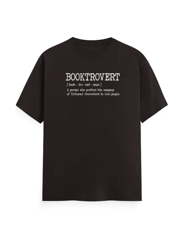 Booktrovert_Unisex_Tshirt_Black