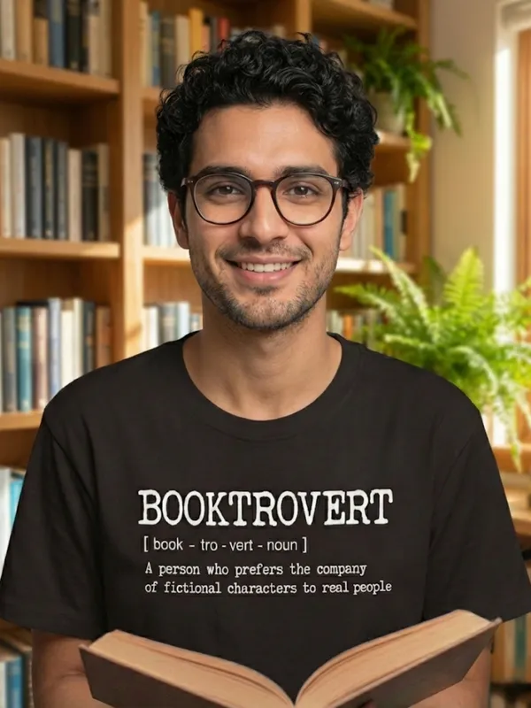 Booktrovert_Unisex_Tshirt_Black