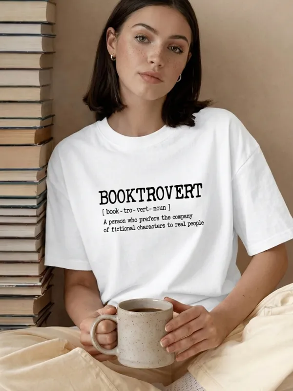 Booktrovert_Unisex_Tshirt_White