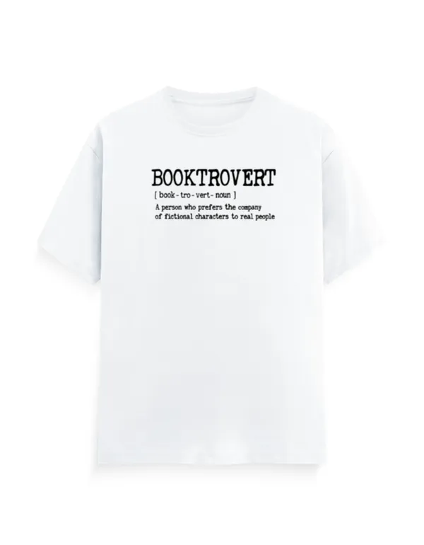 Booktrovert_Unisex_Tshirt_White