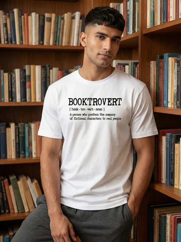 Booktrovert_Unisex_Tshirt_White