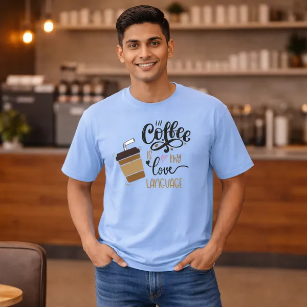 CoffeeLoveLang_Unisex_Tshirt_Blue
