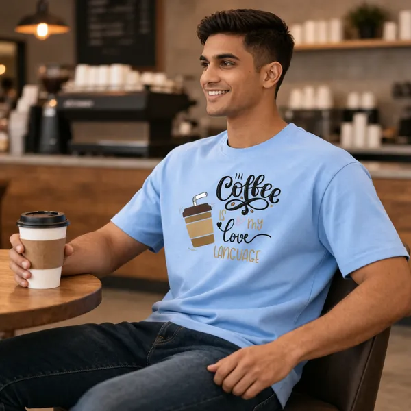 CoffeeLoveLang_Unisex_Tshirt_Blue