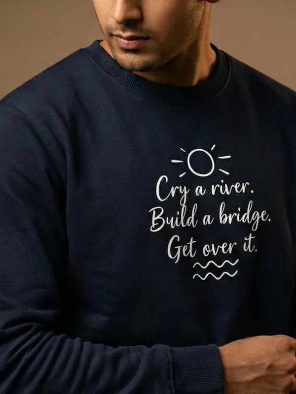Cry_A_River_Unisex_Sweatshirt_Navy_Blue