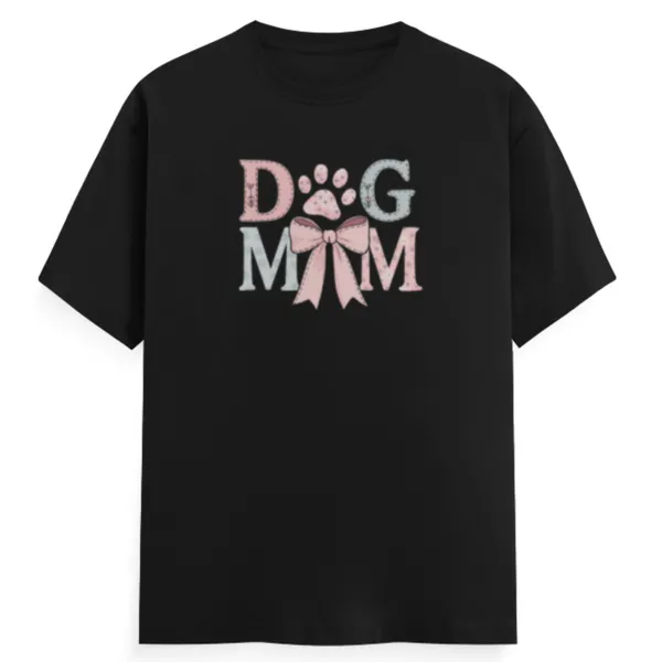 Dog_Mom_Unisex_Tshirt_Black