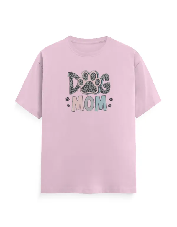 Dog_Mom_Unisex_Tshirt_Pink