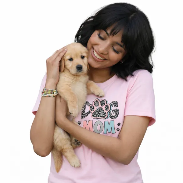 Dog_Mom_Unisex_Tshirt_Pink