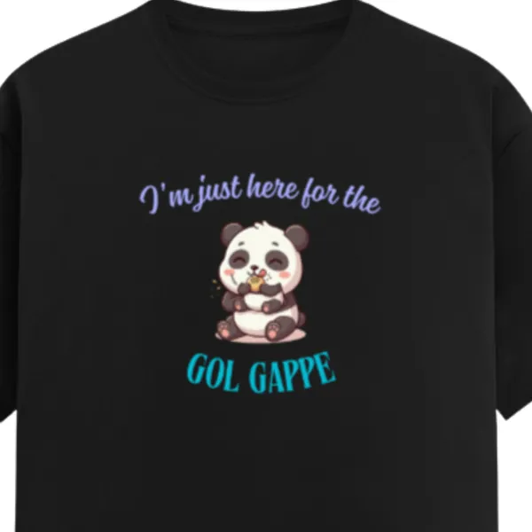 Golgappe_Unisex_Tshirt_Black