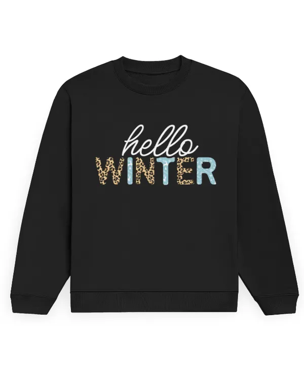 Hello_Winter_Unisex_Sweatshirt_Black