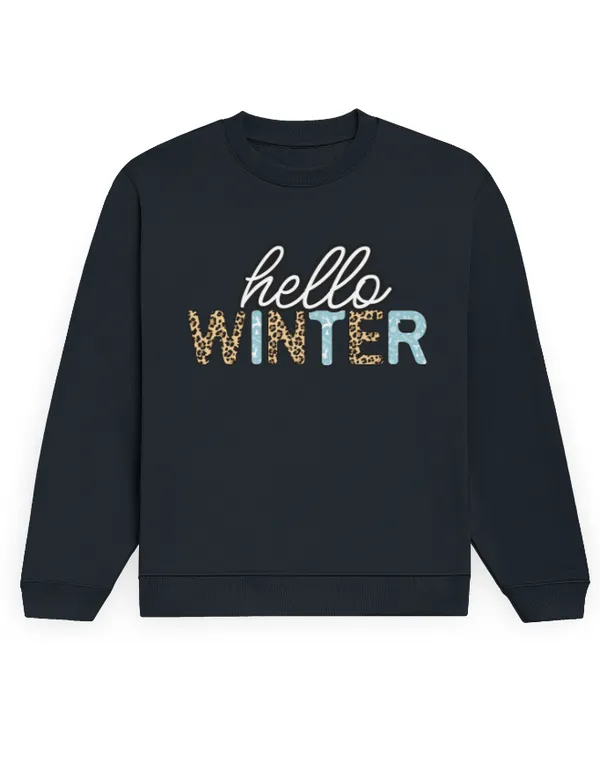 Hello_Winter_Unisex_Sweatshirt_Navy_Blue