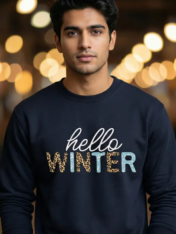 Hello_Winter_Unisex_Sweatshirt_Navy_Blue