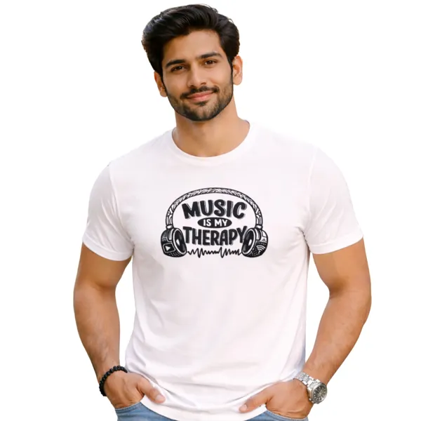 Music_Therapy_Unisex_Tshirt_White