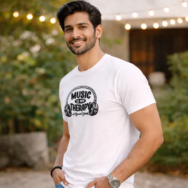 Music_Therapy_Unisex_Tshirt_White