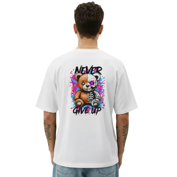 Never_Give_Up_Unisex_Tshirt_White